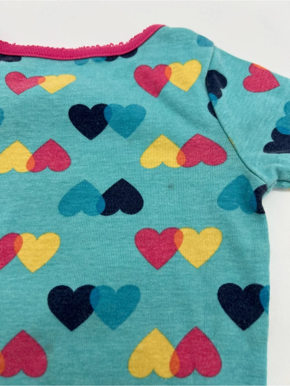Gymboree Girls' Blue Baby Multicolor Hears Cotton Pajama Set 100% Cotton 2T